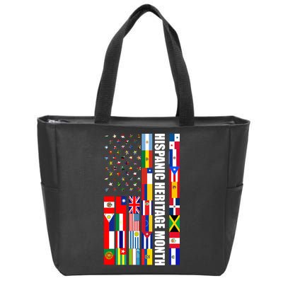 Hispanic Heritage Month Countries United Flag Zip Tote Bag