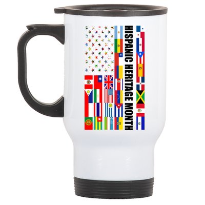 Hispanic Heritage Month Countries United Flag Stainless Steel Travel Mug