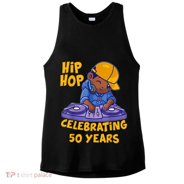 Hip Hop Music 50th Anniversary Black History DJ Dance Rapper Ladies PosiCharge Tri-Blend Wicking Tank