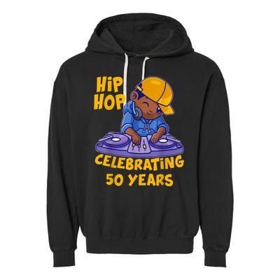 Hip Hop Music 50th Anniversary Black History DJ Dance Rapper Garment-Dyed Fleece Hoodie