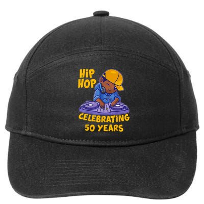 Hip Hop Music 50th Anniversary Black History DJ Dance Rapper 7-Panel Snapback Hat