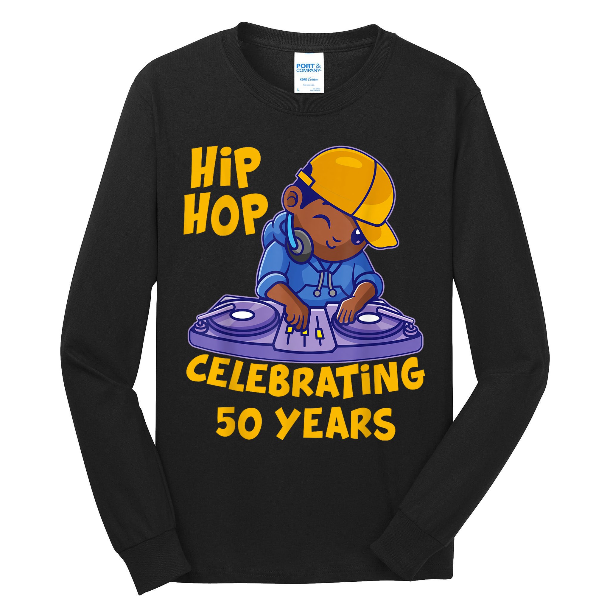 Hip Hop Music 50th Anniversary Black History DJ Dance Rapper Tall Long Sleeve T-Shirt