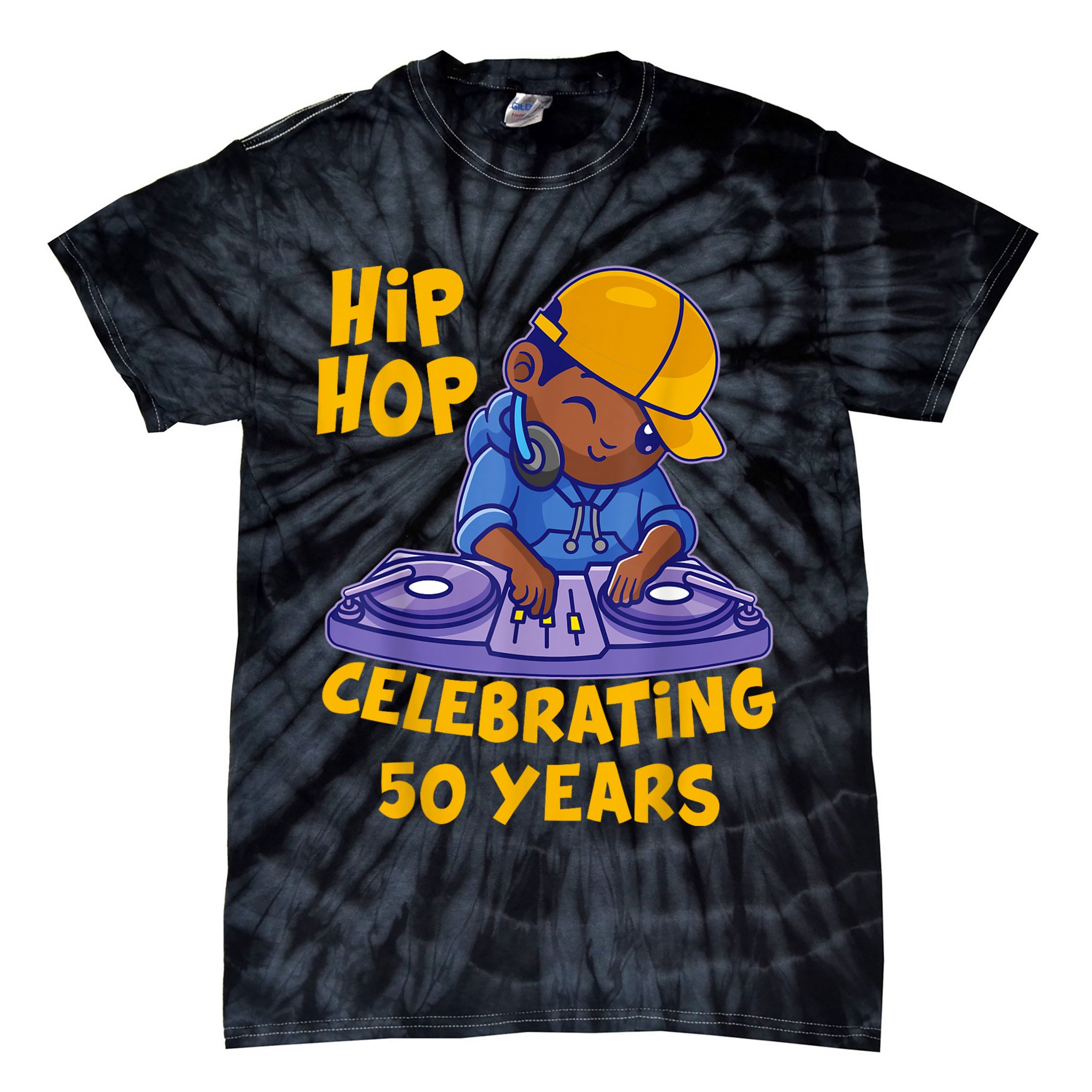 Hip Hop Music 50th Anniversary Black History DJ Dance Rapper Tie-Dye T-Shirt