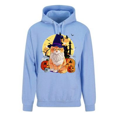 Happy Halloween Maine Coon Cat Witch Pumpkin Unisex Surf Hoodie