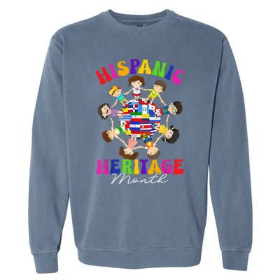 Hispanic Heritage Month All Latin Countries Garment-Dyed Sweatshirt