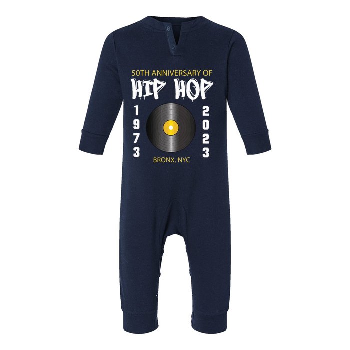 Hip Hop Music Is 50 50th Anniversary Retro Infant Fleece One Piece