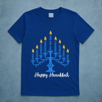 Happy Hanukkah Menorah Inspirational Chanukah Jewish T-Shirt