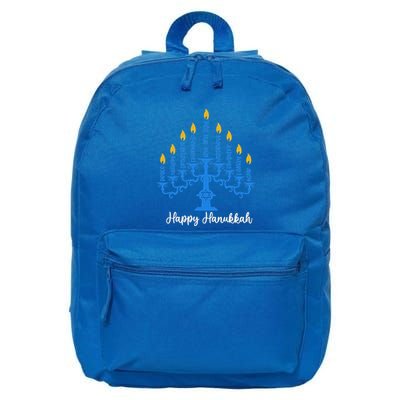 Happy Hanukkah Menorah Inspirational Chanukah Jewish 16 in Basic Backpack