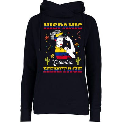 Hispanic Heritage Month Colombia Unbreakable Colombian Womens Funnel Neck Pullover Hood