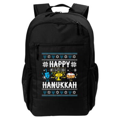 Happy Hanukkah Menorah Dreidel Ugly Chanukah Backpack