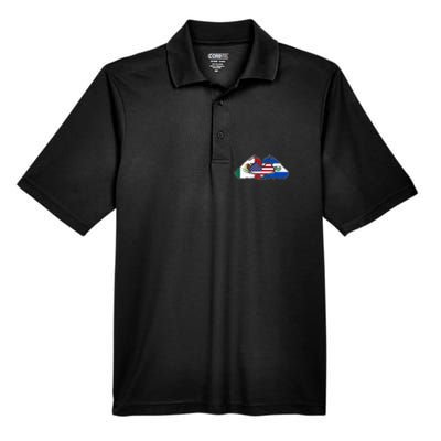 Heart Hands Mexico El Salvador And The USA. Men's Origin Performance Pique Polo