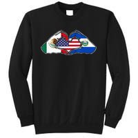 Heart Hands Mexico El Salvador And The USA. Sweatshirt