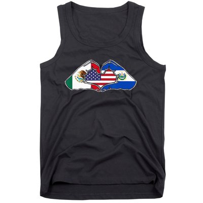 Heart Hands Mexico El Salvador And The USA. Tank Top