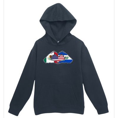 Heart Hands Mexico El Salvador And The USA. Urban Pullover Hoodie