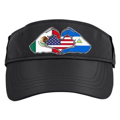 Heart Hands Mexico Nicaragua And The USA. Adult Drive Performance Visor