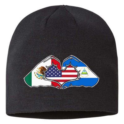 Heart Hands Mexico Nicaragua And The USA. Sustainable Beanie