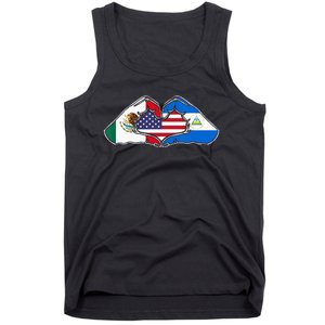 Heart Hands Mexico Nicaragua And The USA. Tank Top