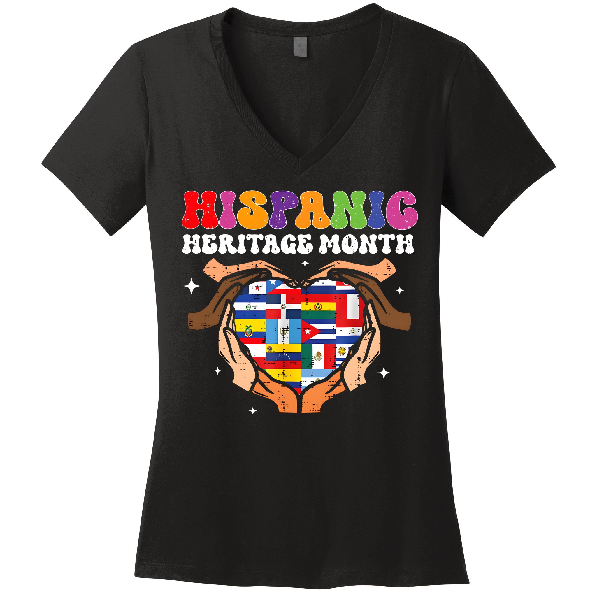 Hispanic Heritage Month Matching Team Gift Idea Women's V-Neck T-Shirt