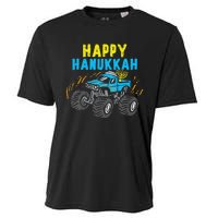  Happy Hanukkah Monster Truck Jew Funny Cooling Performance Crew T-Shirt