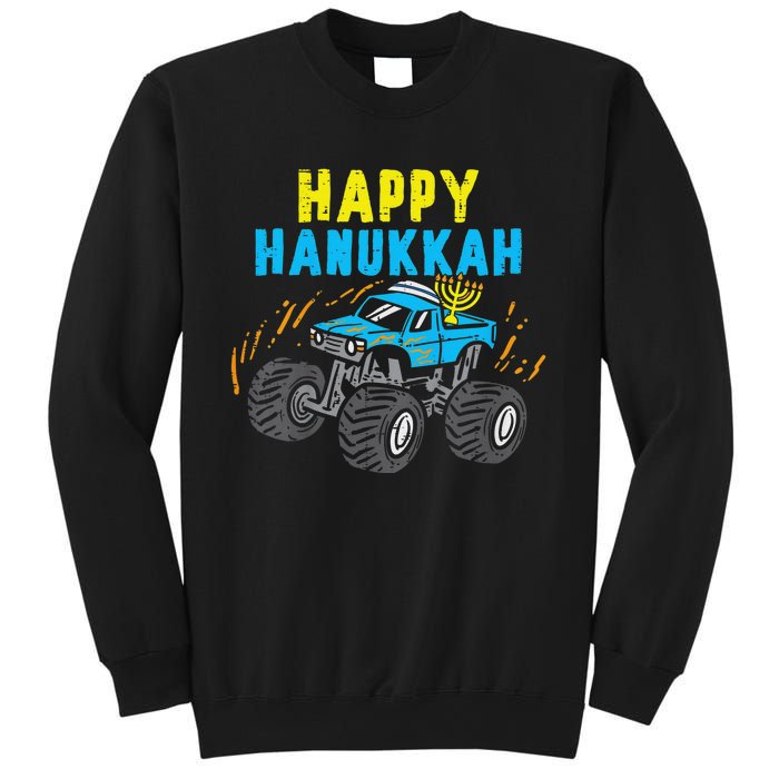  Happy Hanukkah Monster Truck Jew Funny Sweatshirt