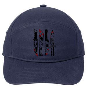 Halloween Horror Movie Characters 7-Panel Snapback Hat