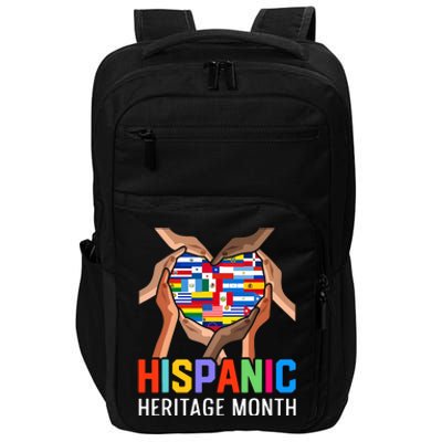 Hispanic Heritage Month All Countries Heart Hands Impact Tech Backpack