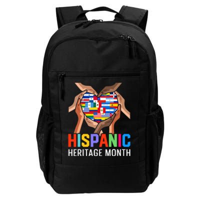 Hispanic Heritage Month All Countries Heart Hands Daily Commute Backpack