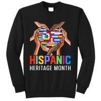 Hispanic Heritage Month All Countries Heart Hands Tall Sweatshirt