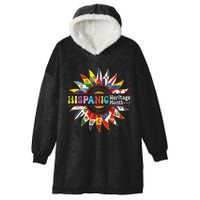 Hispanic Heritage Month Latino Countries Flags Sunflower Hooded Wearable Blanket