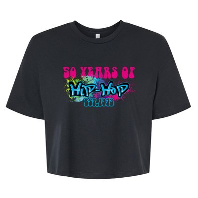 Hip Hop Music 50th Anniversary Rap Music Bella+Canvas Jersey Crop Tee