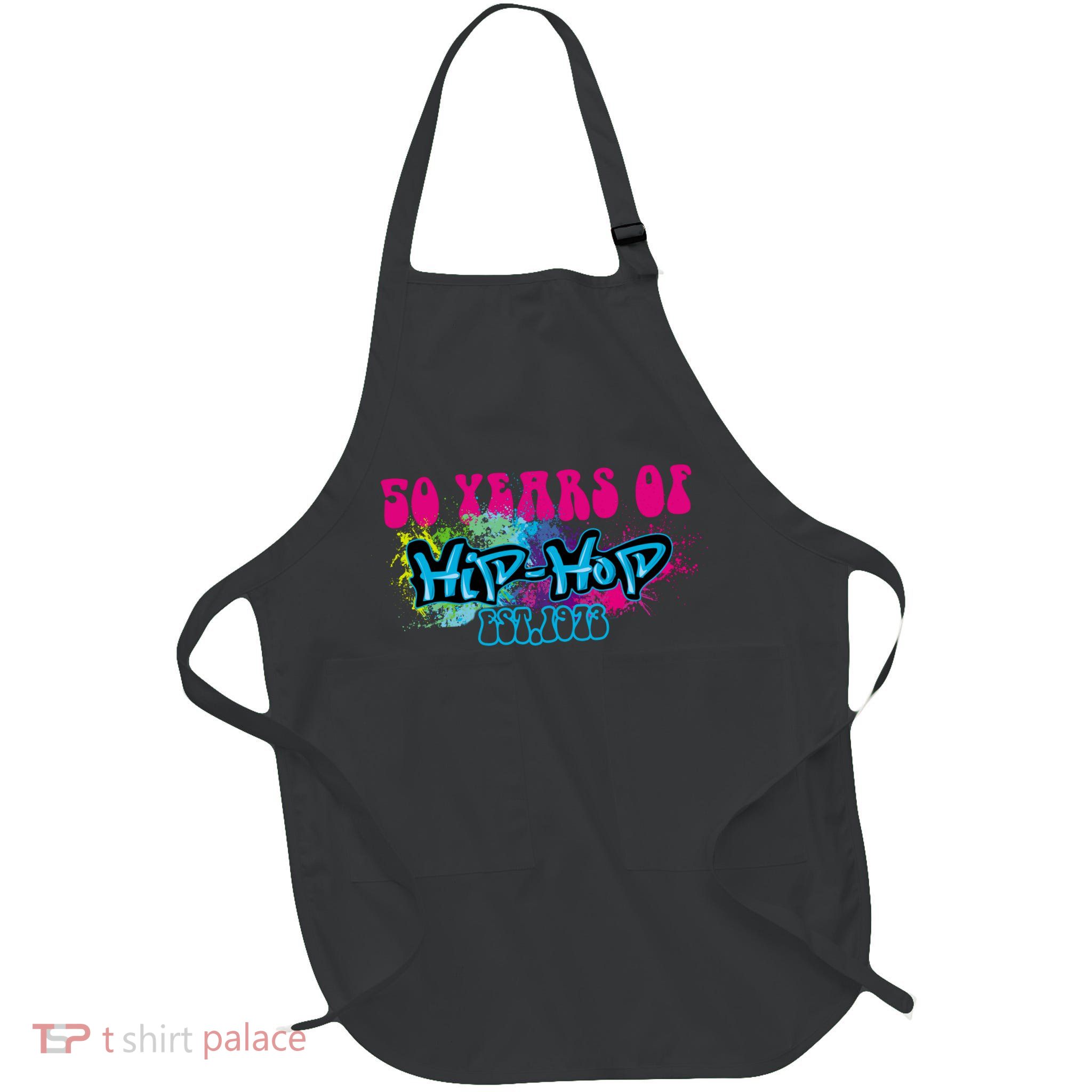 Hip Hop Music 50th Anniversary Rap Music Full-Length Apron With Pockets