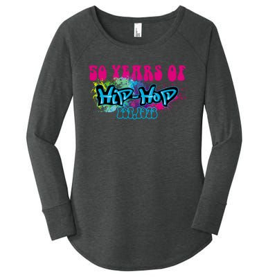 Hip Hop Music 50th Anniversary Rap Music Women's Perfect Tri Tunic Long Sleeve Shirt