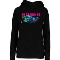 Hip Hop Music 50th Anniversary Rap Music Womens Funnel Neck Pullover Hood