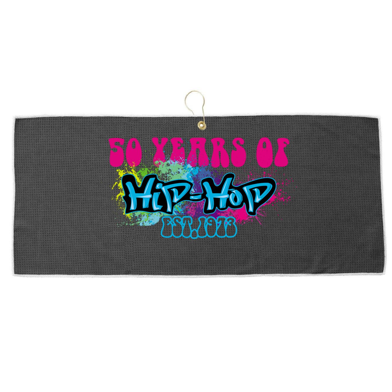 Hip Hop Music 50th Anniversary Rap Music Large Microfiber Waffle Golf Towel