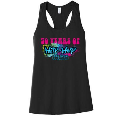 Hip Hop Music 50th Anniversary Rap Music Women's Racerback Tank