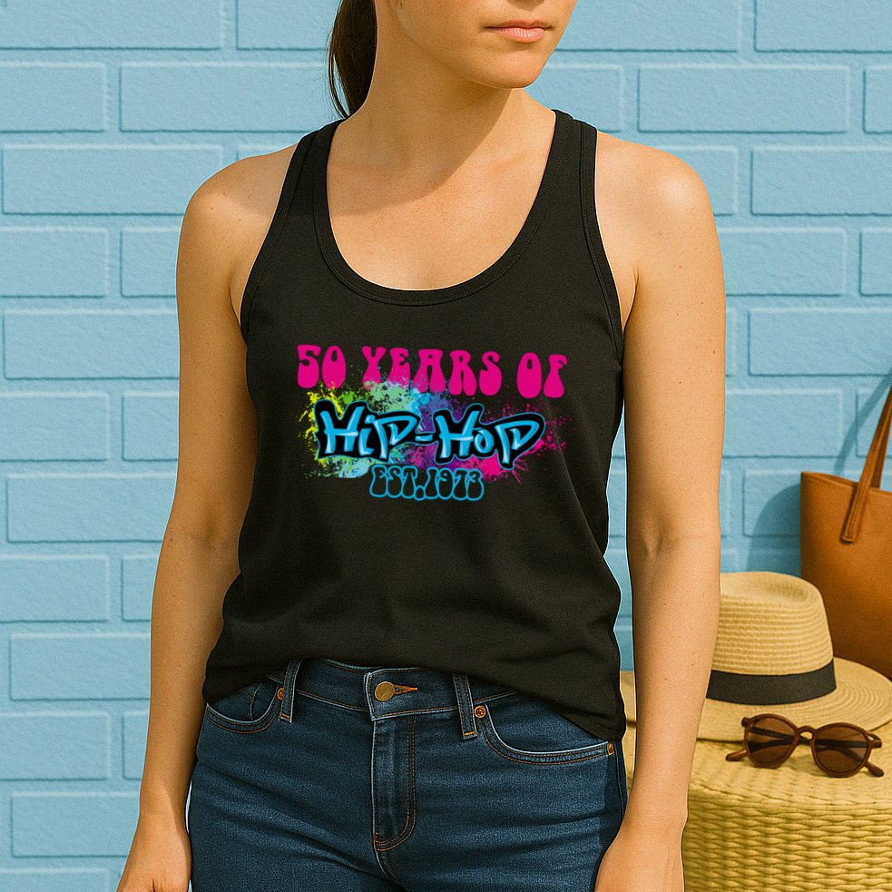 Hip Hop Music 50th Anniversary Rap Music Womens Tank Top