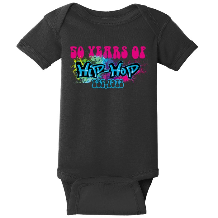 Hip Hop Music 50th Anniversary Rap Music Baby Bodysuit