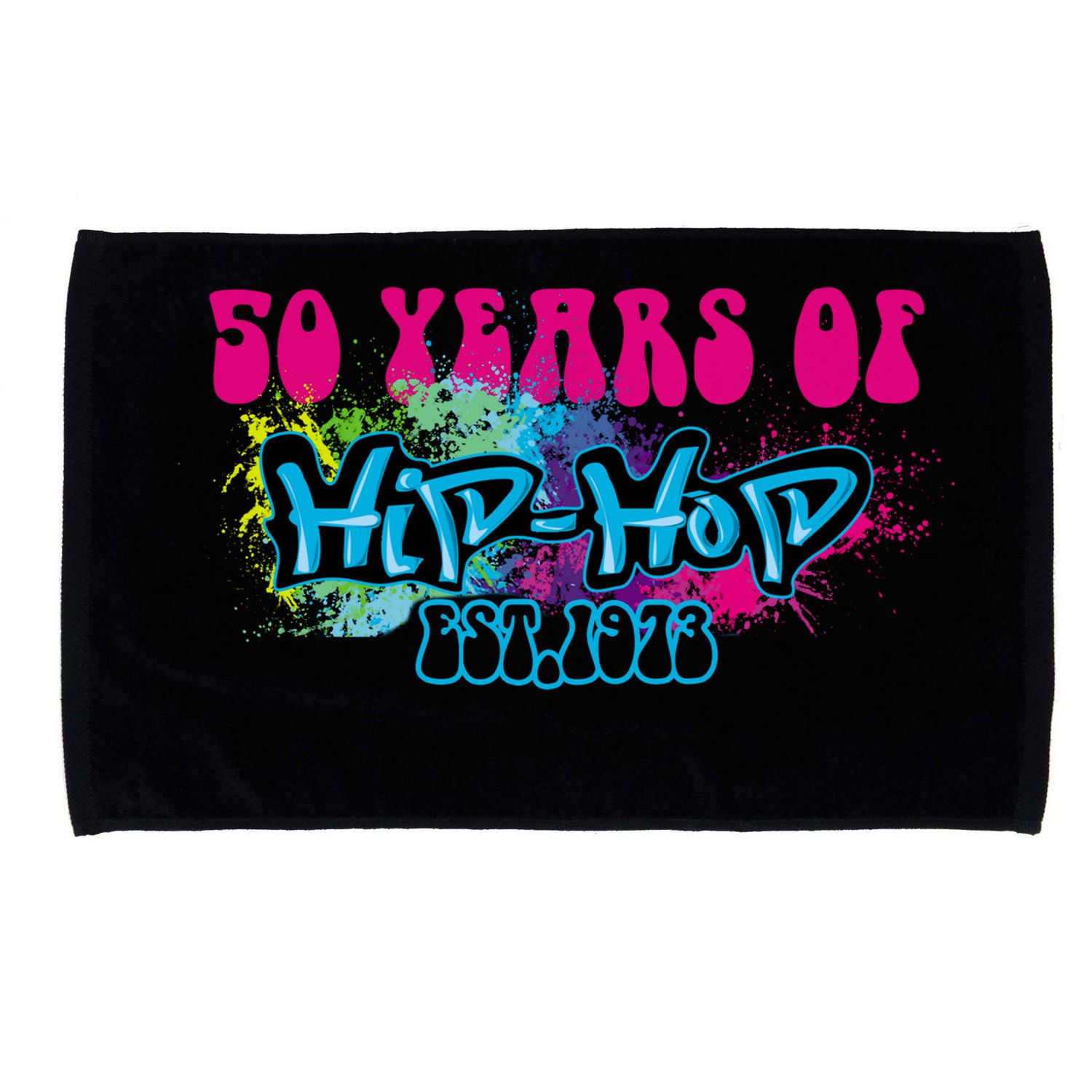 Hip Hop Music 50th Anniversary Rap Music Microfiber Hand Towel