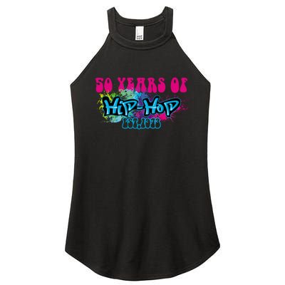 Hip Hop Music 50th Anniversary Rap Music Women’s Perfect Tri Rocker Tank