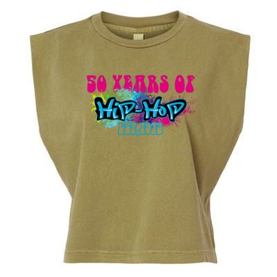 Hip Hop Music 50th Anniversary Rap Music Garment-Dyed Women's Muscle Tee