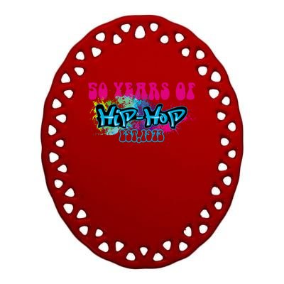 Hip Hop Music 50th Anniversary Rap Music Ceramic Oval Ornament