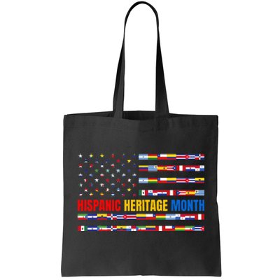 Hispanic Heritage Month USA American Flag National Latino Tote Bag