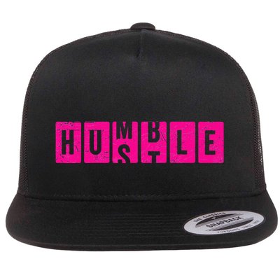 Hustle Humble Motivational Odometer Inspirational Flat Bill Trucker Hat