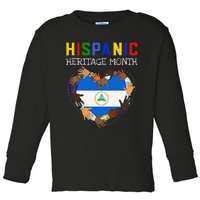 Hispanic Heritage Month Nicaragua Gift Toddler Long Sleeve Shirt