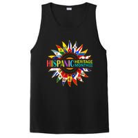 Hispanic Heritage Month Latino Countries Flags Sunflower PosiCharge Competitor Tank