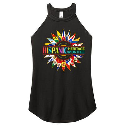 Hispanic Heritage Month Latino Countries Flags Sunflower Women’s Perfect Tri Rocker Tank