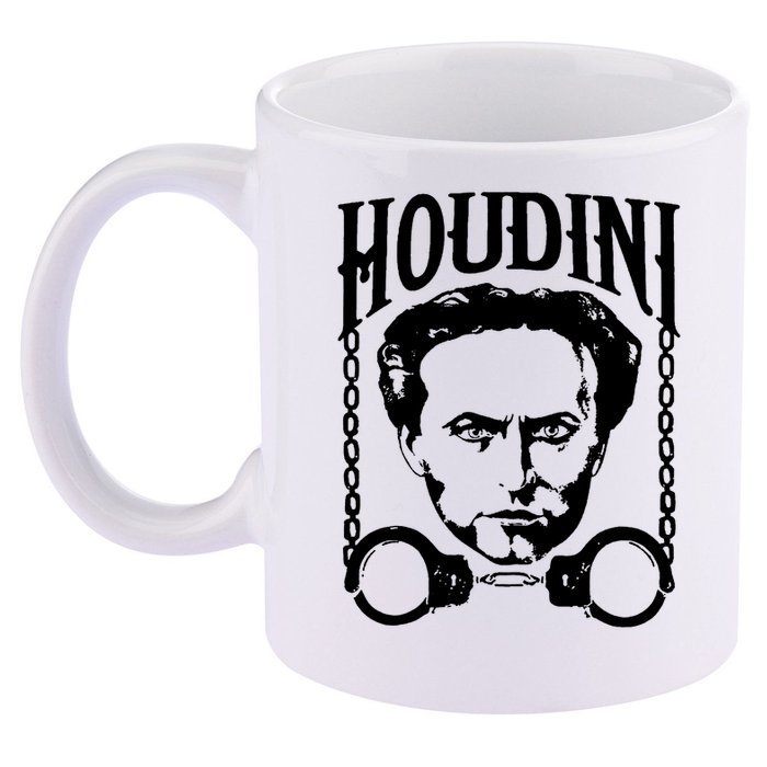 Harry Houdini Magician Harry Houdini Las Vegas Shirt Circus Freak 11oz C Handle Ceramic Mug