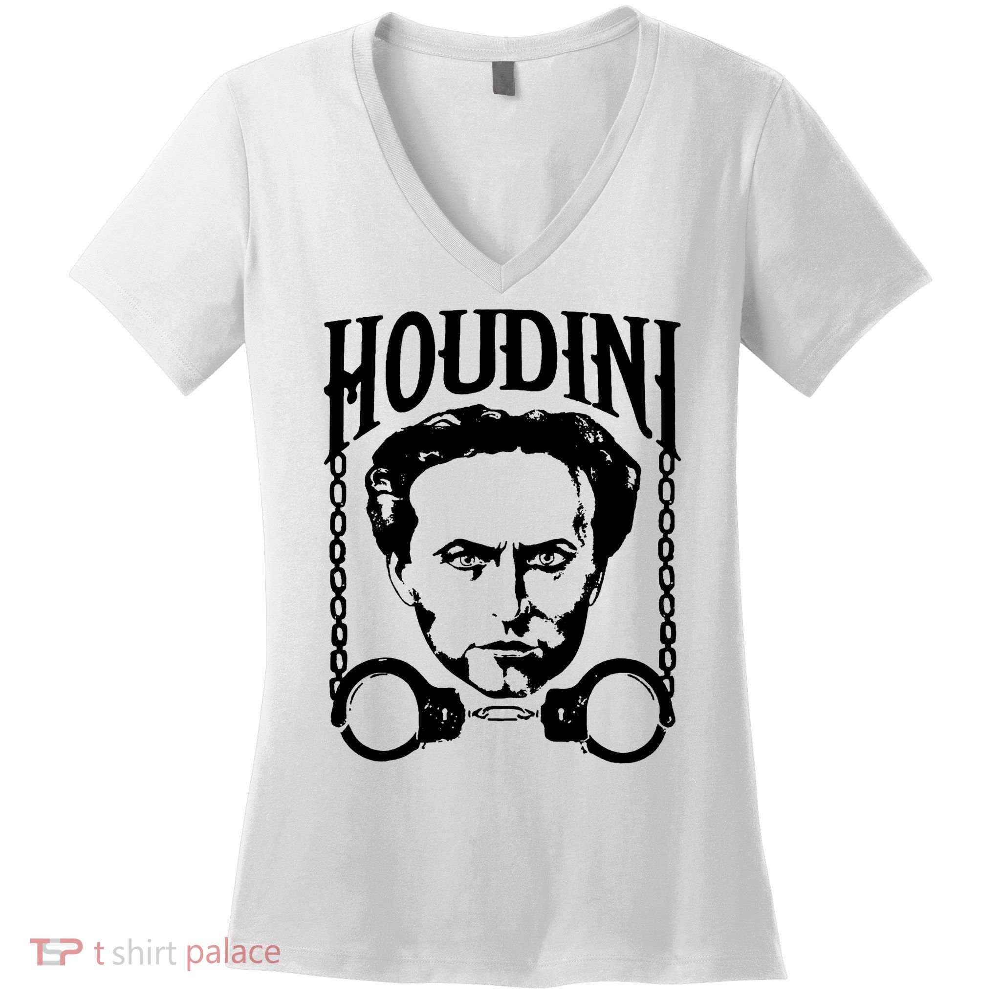 Harry Houdini Magician Harry Houdini Las Vegas Shirt Circus Freak Women's V-Neck T-Shirt