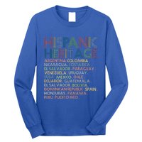 Hispanic Heritage Month 2023 Latino All Countries Names Long Sleeve Shirt