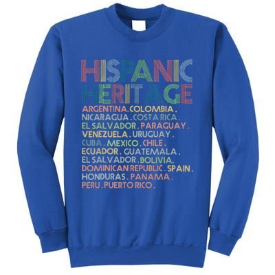 Hispanic Heritage Month 2023 Latino All Countries Names Sweatshirt